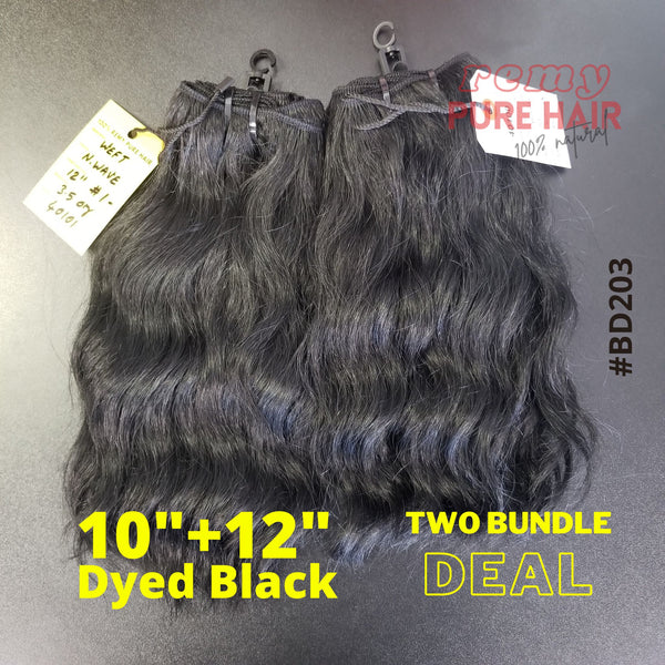 DYED Jet Black 2 Bundle Deal 10+12