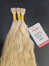 22 Inch Micro Ring/I Tip Keratin Hair Extensions - 613 Platinum Blonde - Total 90 strands - 30834