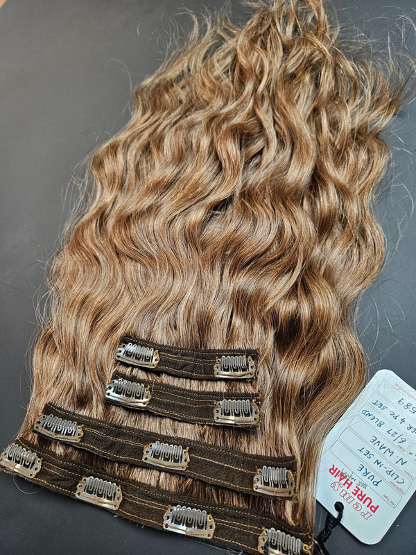 16 inches Clip-on SET - Color #6/#27 BLEND