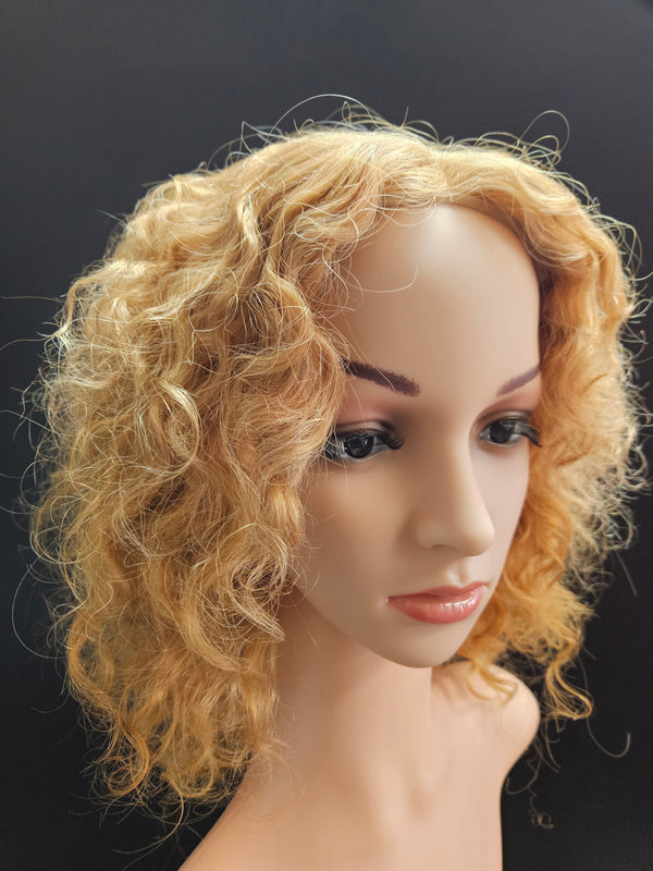 10" Closure WIG - Blonde Natural Curly