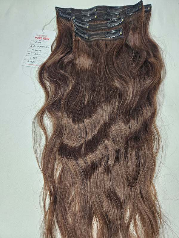 18 inch Clip-in SET - Medium Brown