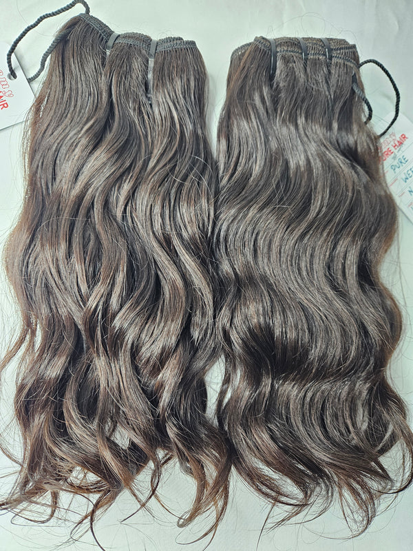 PURE Brown Hair Bundle DEAL - Two 12 inch bundles