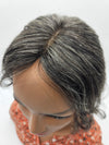 Gray Hair Topper | 14" Remy Human Hair