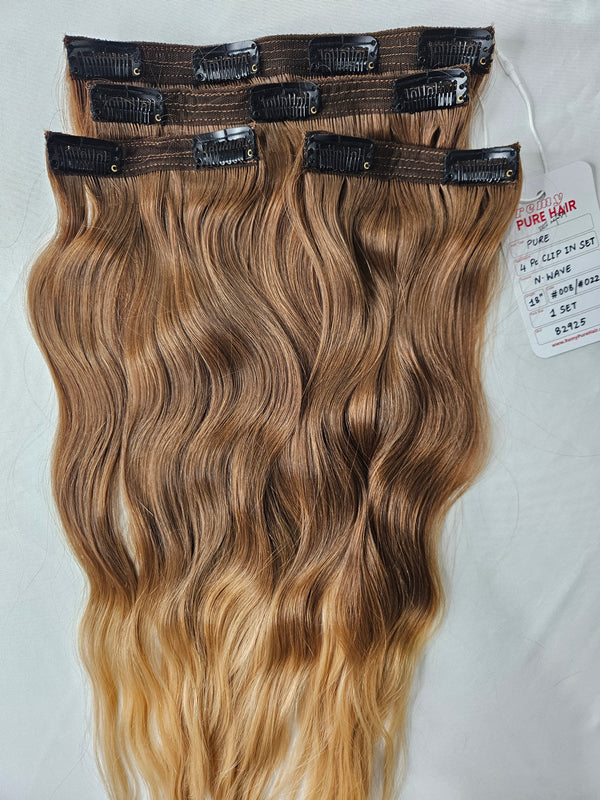 18 inch Clip-in SET - Brown/Blonde OMBRE