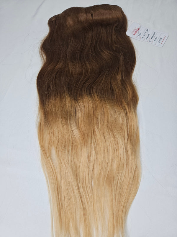 18 inch Clip-in SET - Brown/Blonde OMBRE