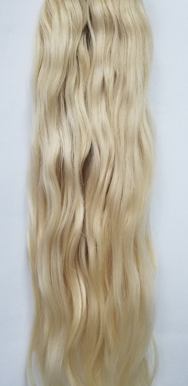Remy Pure Natural Wavy 613 Platinum Blonde - 4 Piece CLIP-IN Set