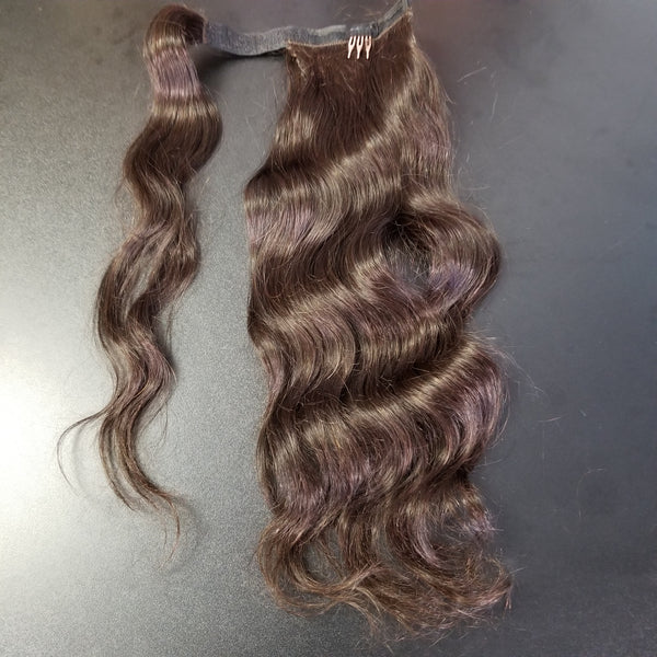 20 Inch 002 Brown Ponytail Extensions
