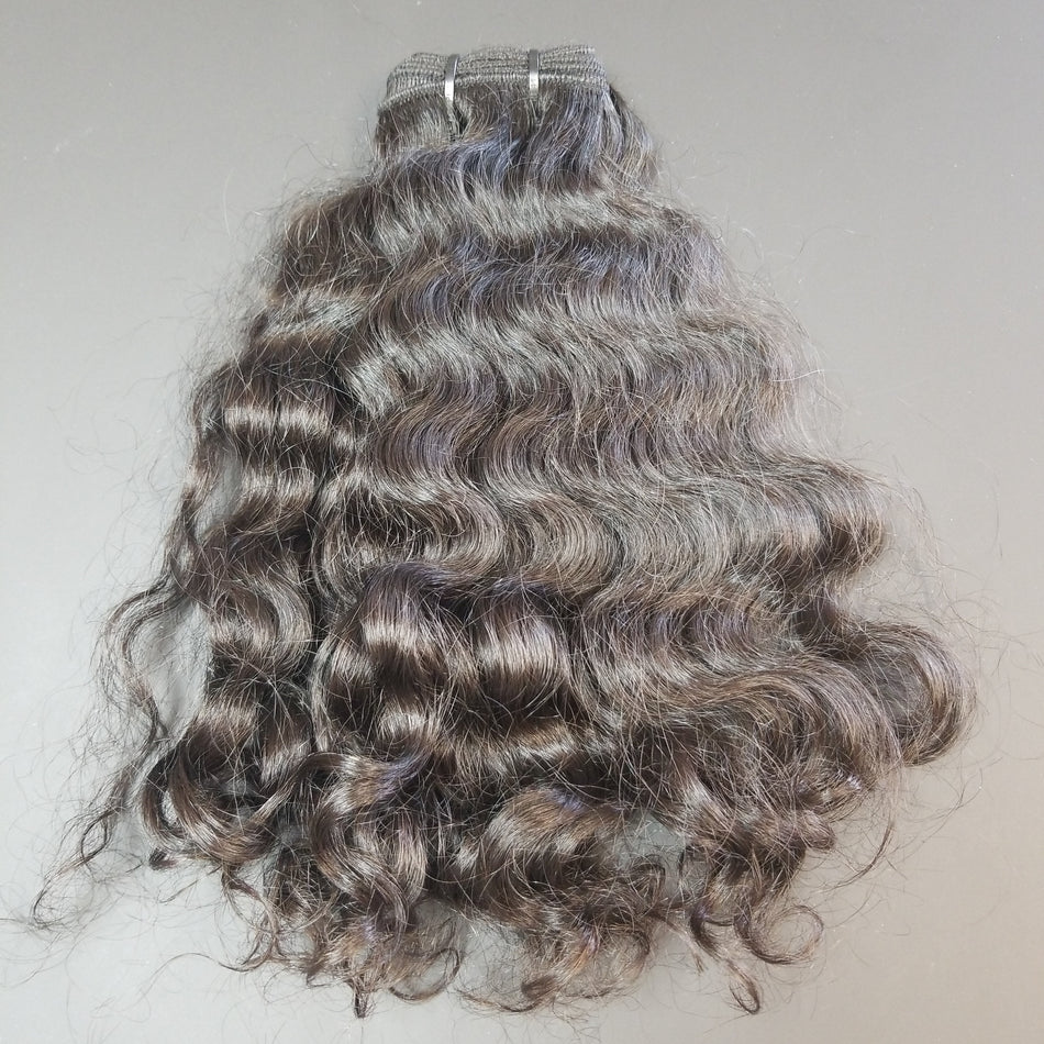 Cap Weave 100 Percent Human Hair,Off Black With 15 Percent Gray