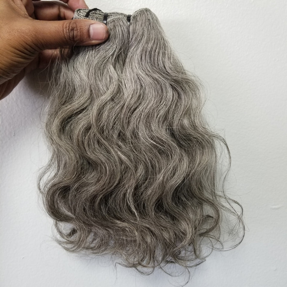 REMY PURE Natural Gray Hair bundles