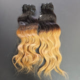 RAW Indian Hair bundles in OMBRE color 1B/14
