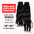 Remy Pure Dyed Black 16+18 Two Bundle Deal Natural Wave Hair color 001 JET Black - BD209