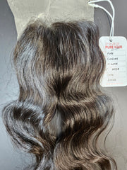 4x4 Wavy Lace Closure – 100% Human Hair