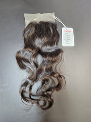 4x4 Wavy Lace Closure – 100% Human Hair