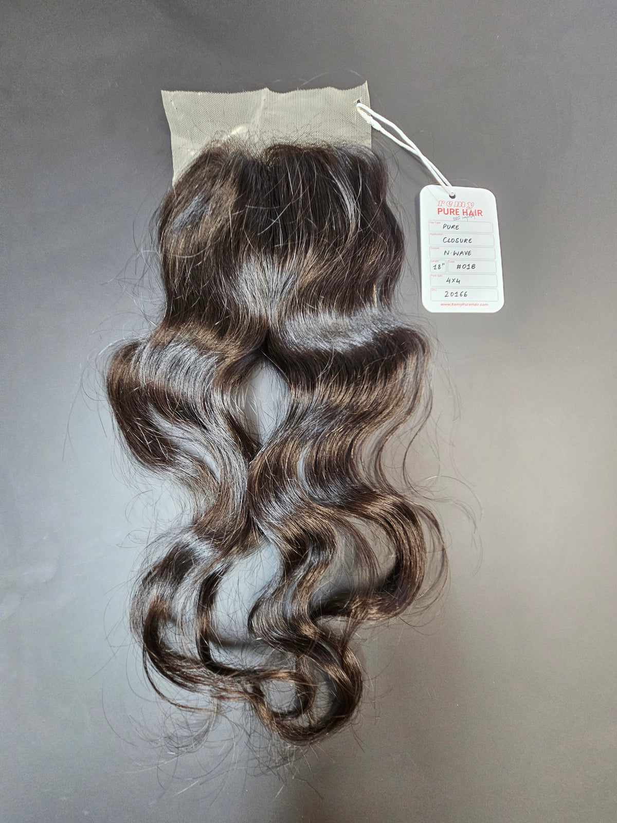 4x4 Wavy Lace Closure – 100% Human Hair