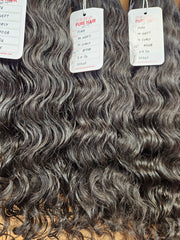 Pure Curly Human Hair Weft Bundles