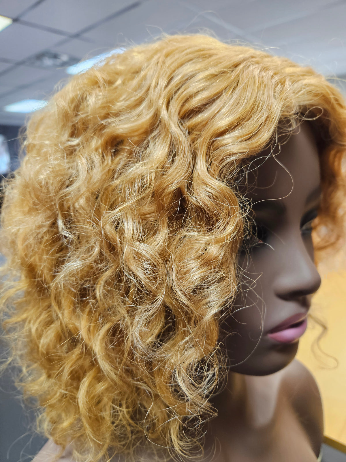 Blonde Natural Curly Wig