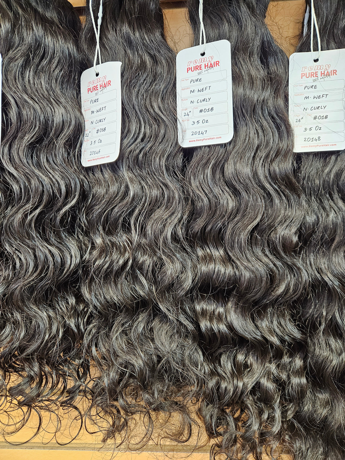 Pure Curly Human Hair Weft Bundles
