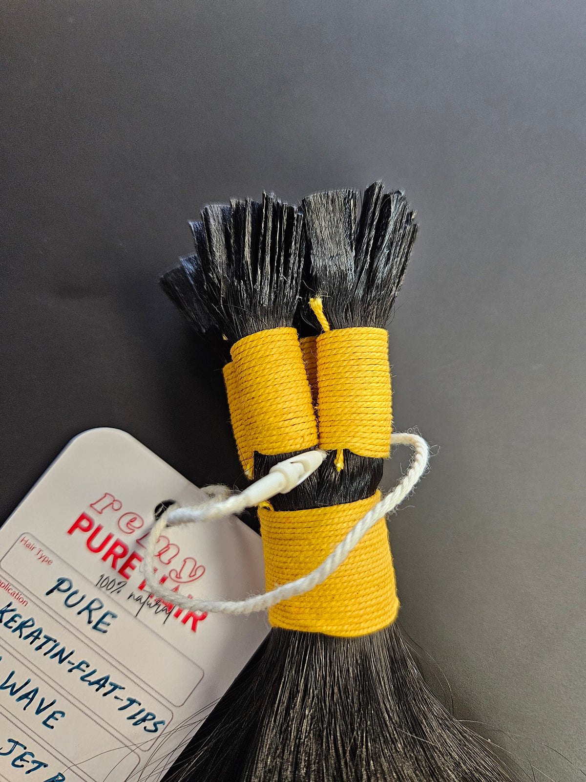 Jet Black Flat K-Tip Extensions