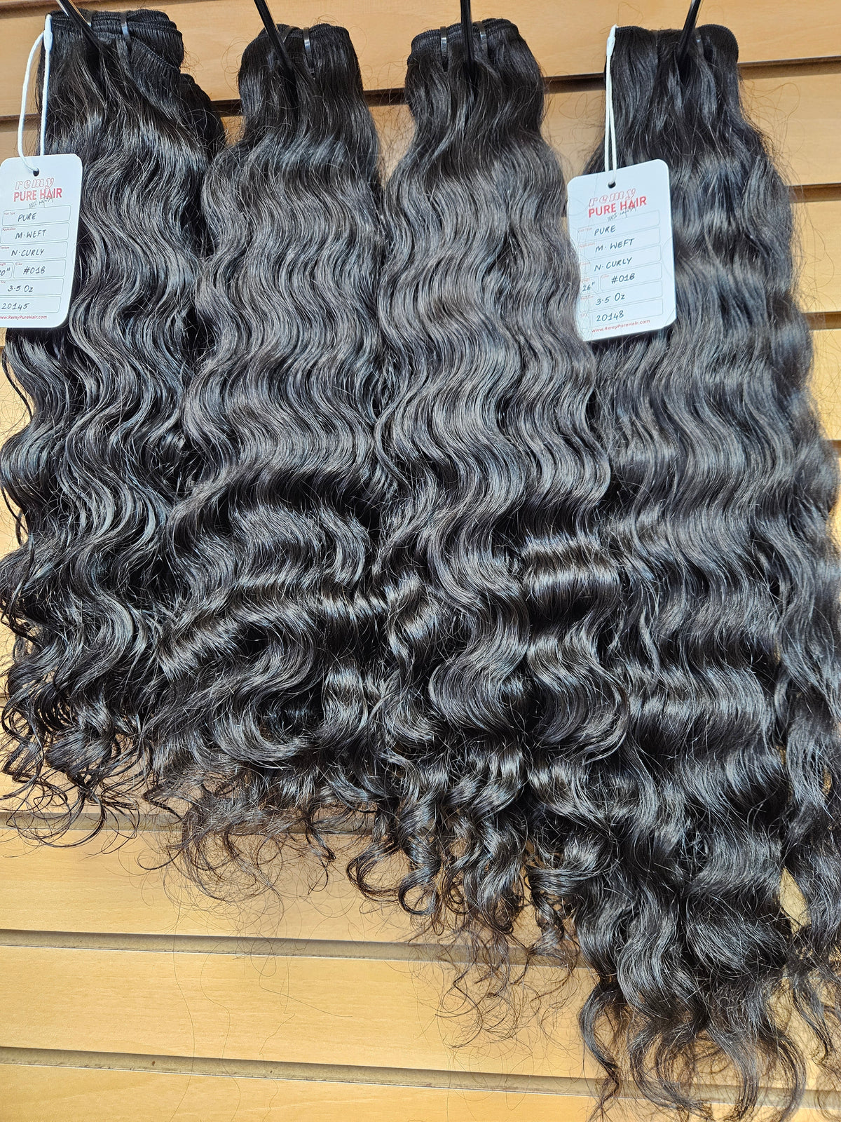 Pure Curly Human Hair Weft Bundles
