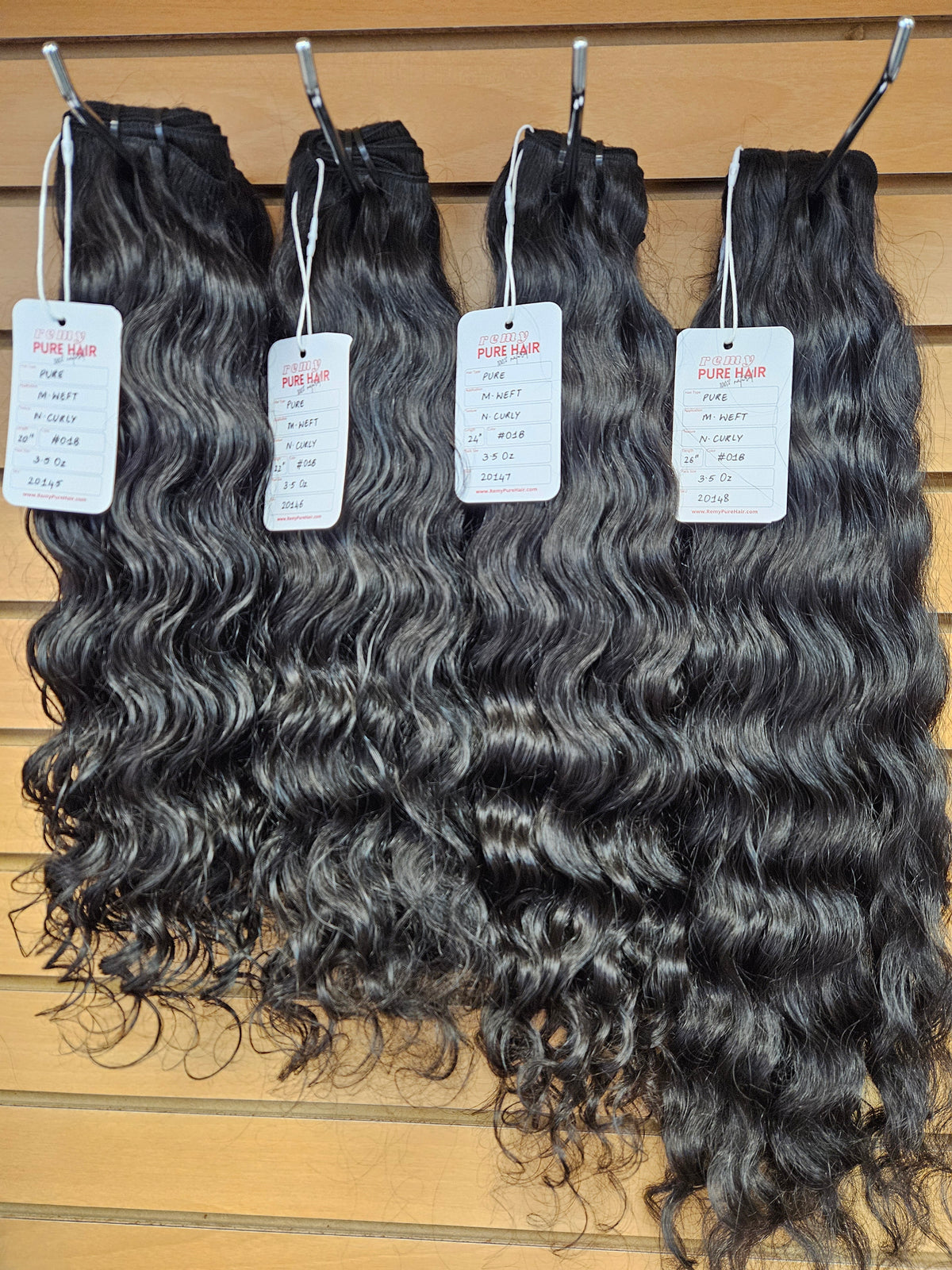Pure Curly Human Hair Weft Bundles