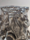 12" Clip-in SET - PURE Jet Black Dyed hair