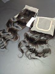 4x4 Wavy Lace Closure – 100% Human Hair