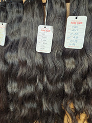 Pure Wavy Human Hair Weft Bundles