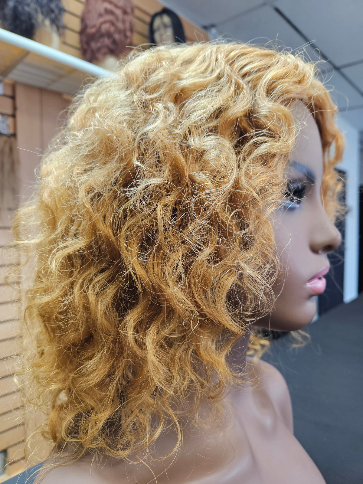 Blonde Natural Curly Wig