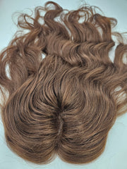 Light Brown Lace Hair Topper | 16" Remy Pure Human Hair