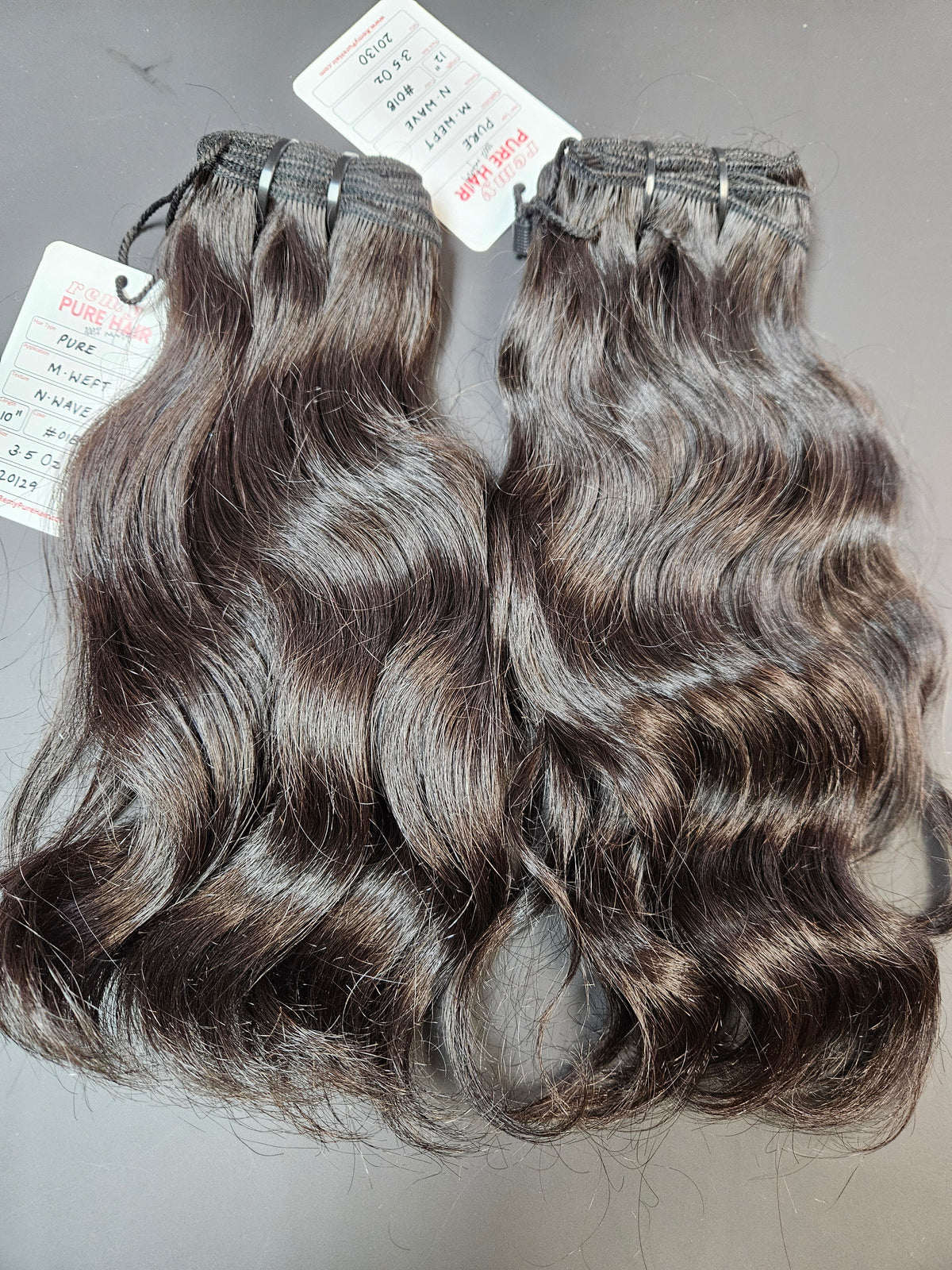 Pure Wavy Human Hair Weft Bundles