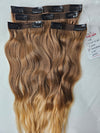 Clip-in Hair Extension SET - 18 inch Ombre color #8 and color #22