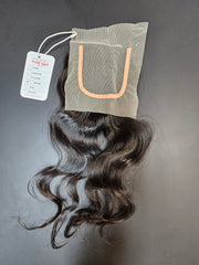 4x4 Wavy Lace Closure – 100% Human Hair