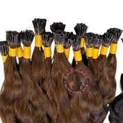 Light Brown I-Tip Hair Extensions