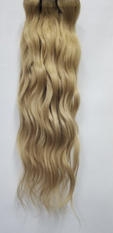4 Piece CLIP-IN Set - Remy Pure Natural Wavy Color 018 Golden Blonde