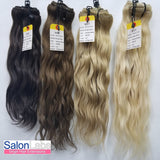 CLIP-IN Sets - Remy Pure Natural Wavy - 4 Piece Set - Brown Shades