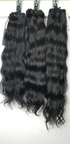 3 Bundle Deal: Jet Black/DYED - 16+18+20 Remy Pure Natural Wave Hair color 001 DYED Black