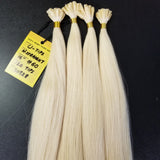 16 Inch U-Tip Keratin Hair Extensions - Lightest Blonde #60 - Total 120 strands