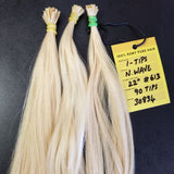 22 Inch Micro Ring/I Tip Keratin Hair Extensions - 613 Platinum Blonde - Total 90 strands - 30834