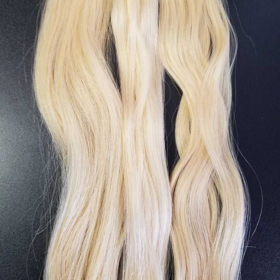 22 100 Grams,100 Strands,micro Loop Rings Beads Tipped Human Hair Extensions  18/613 Dark Blonde With Platinum Blonde 