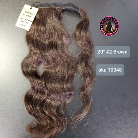 20 Inch 002 Brown Ponytail Extensions