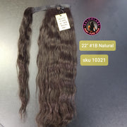 22 inch Natural Black Ponytail Extensions