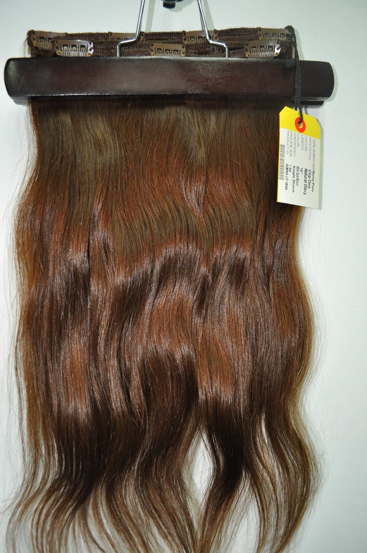 Dark Brown Natural Wavy Clip-Ins