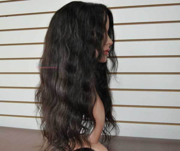 Full Lace Wigs - Remy Pure Natural Wavy Natural Black #01B