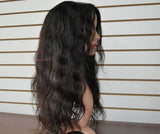 Full Lace Wigs - Remy Pure Natural Wavy Natural Black #01B