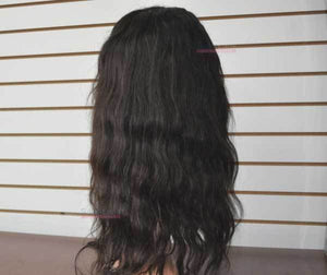Full Lace Wigs - Remy Pure Natural Wavy Natural Black #01B
