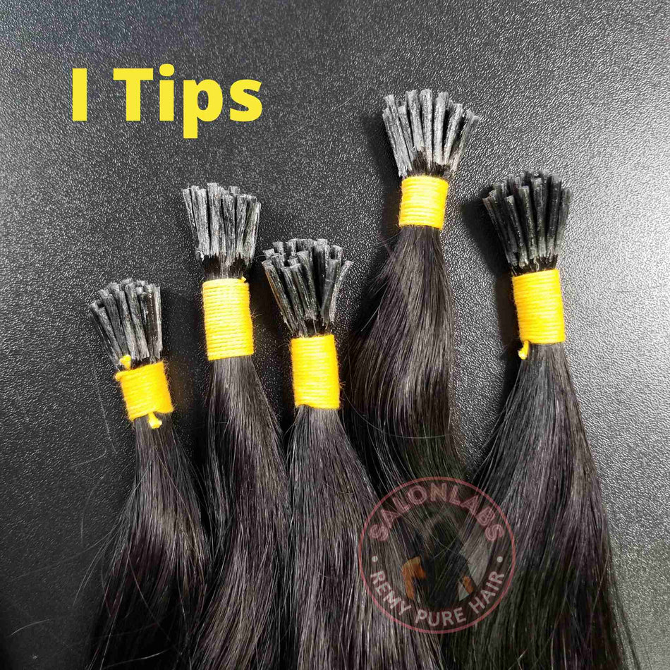 I Tip Human Hair Extensions Virgin Hair Off Black #1B